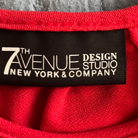 Red-Orange Ruffle Cold Shoulder Top - Picture 2 of 3